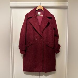 Nine West Burgundy Teddy Jacket